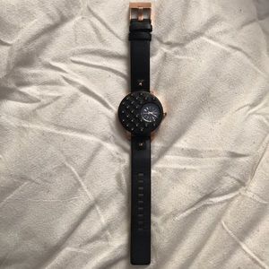 Women’s diesel watch - black leather and rose gold